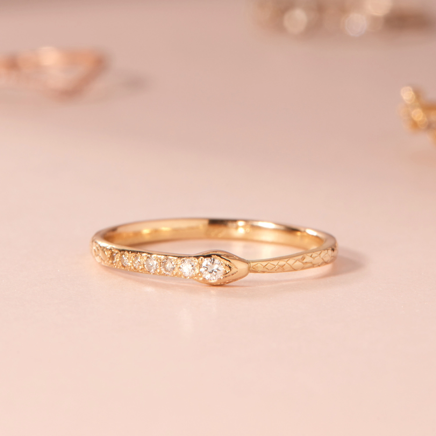 Diamond Ouroboros Snake Ring - Image 5