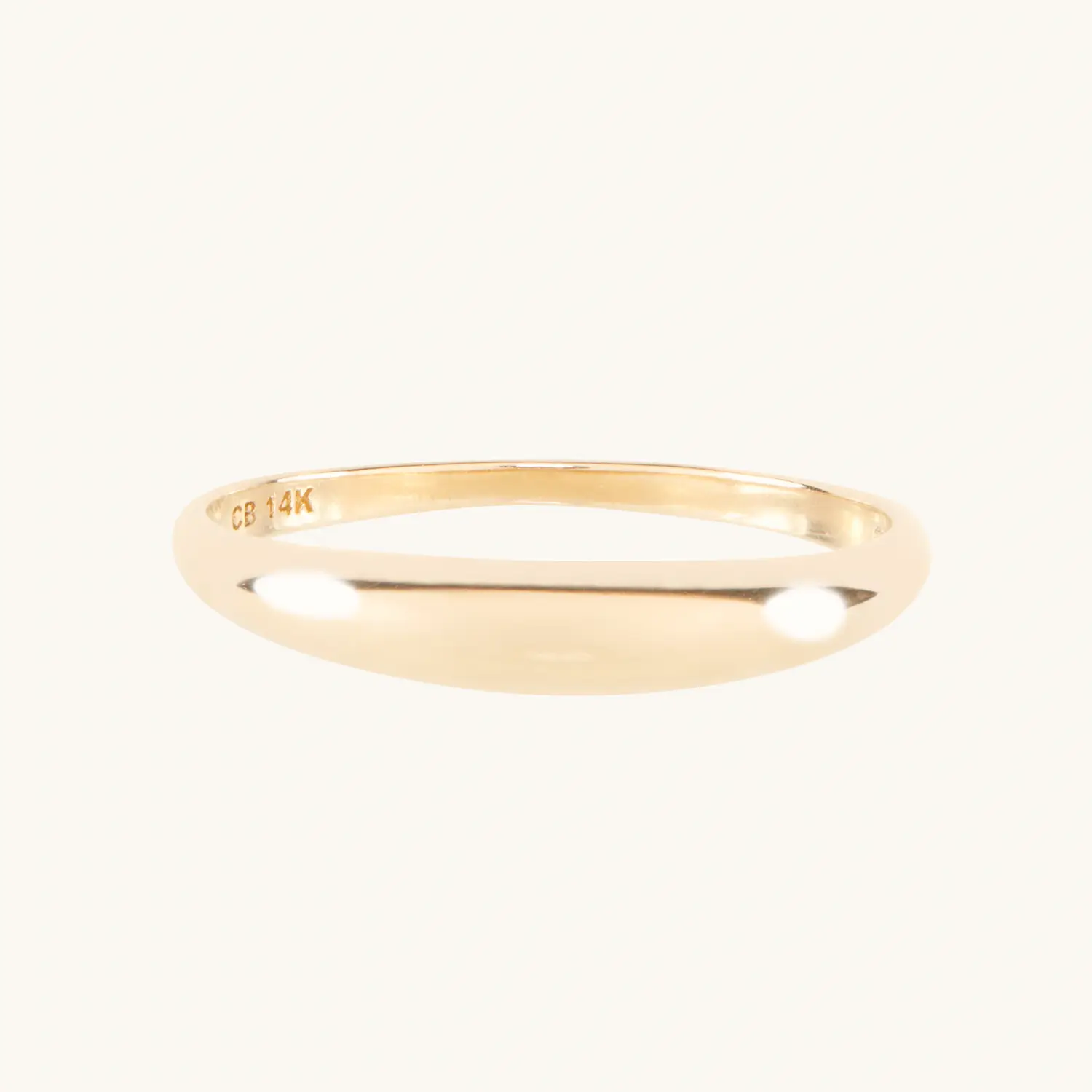 Petite Coupe Gold Dome Ring