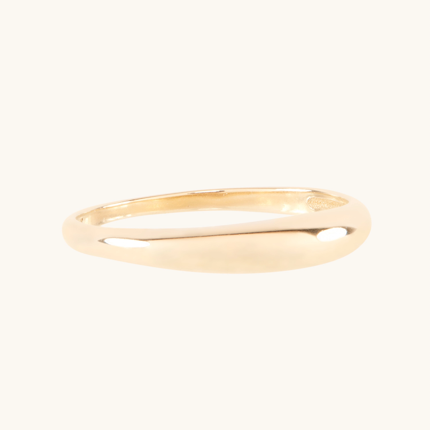 Petite Coupe Gold Dome Ring - Image 16