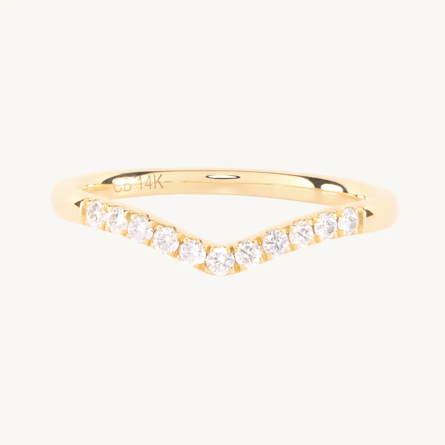 Fairy Light Supreme Demi-Pavé Diamond Curved Band