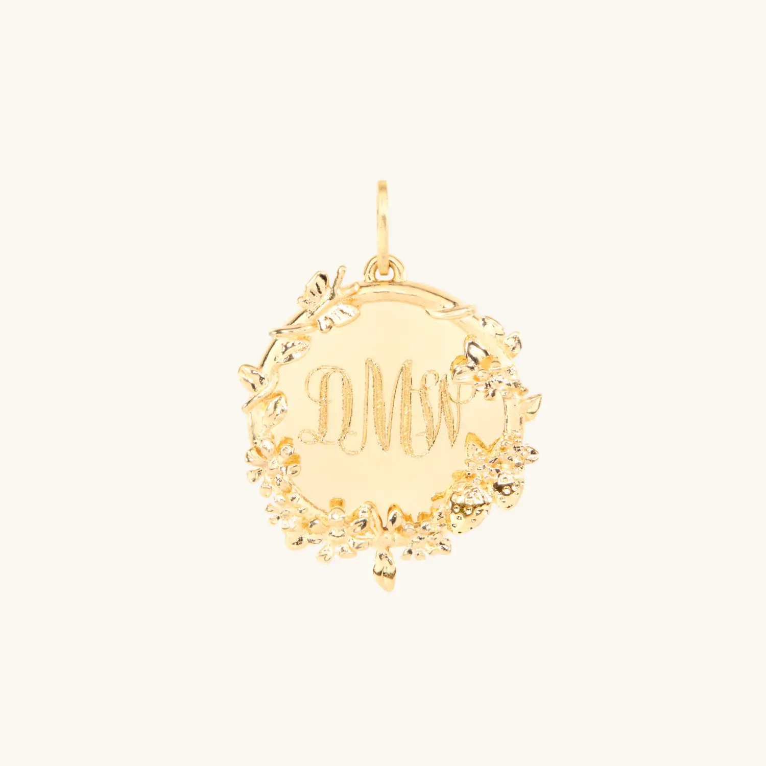 Flower Garland Gold Medallion