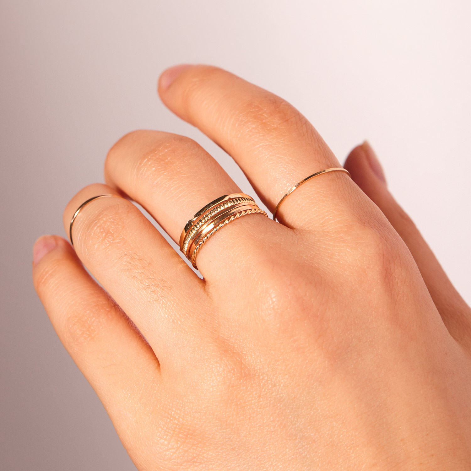 Petite Gold Fountain Ring - Image 6