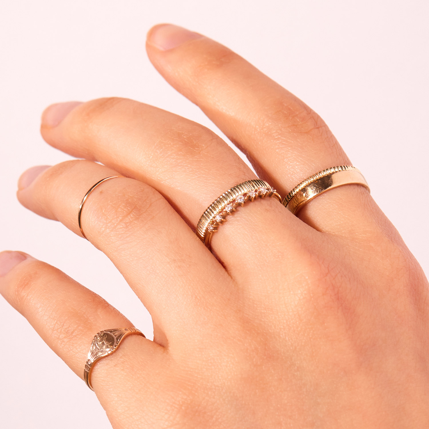 Petite Gold Fountain Ring - Image 8