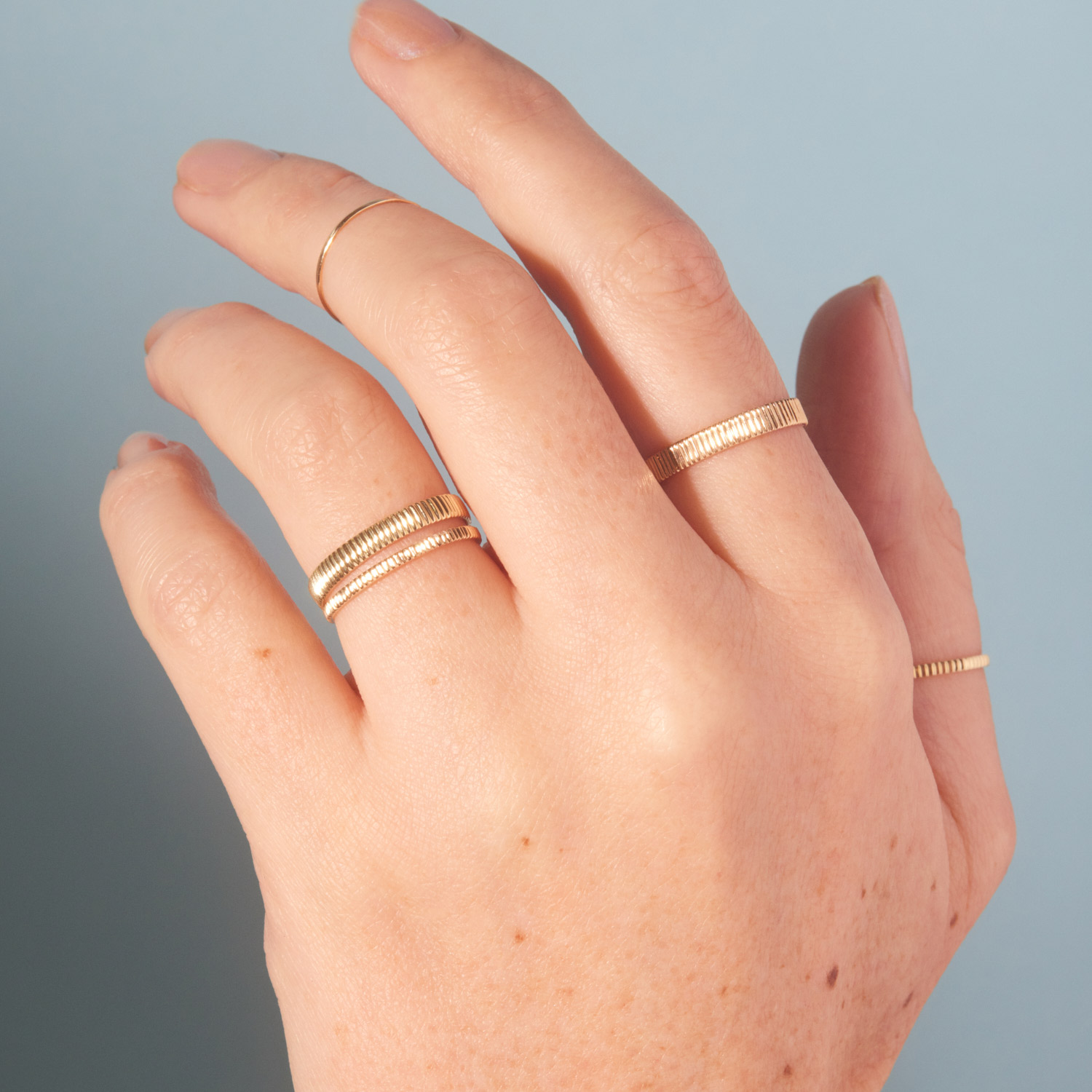 Petite Gold Fountain Ring - Image 7
