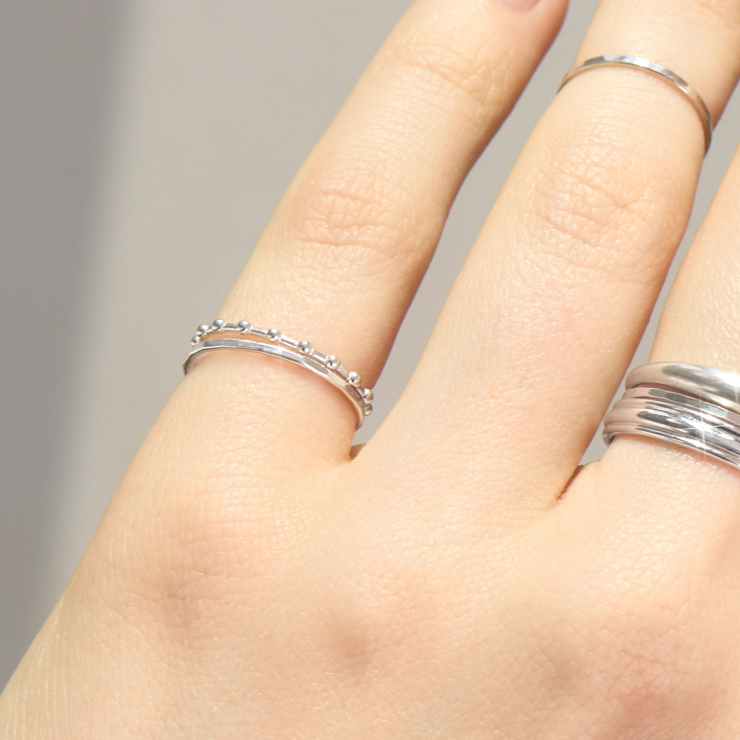 Poppy Seed Silver Ring - Image 5