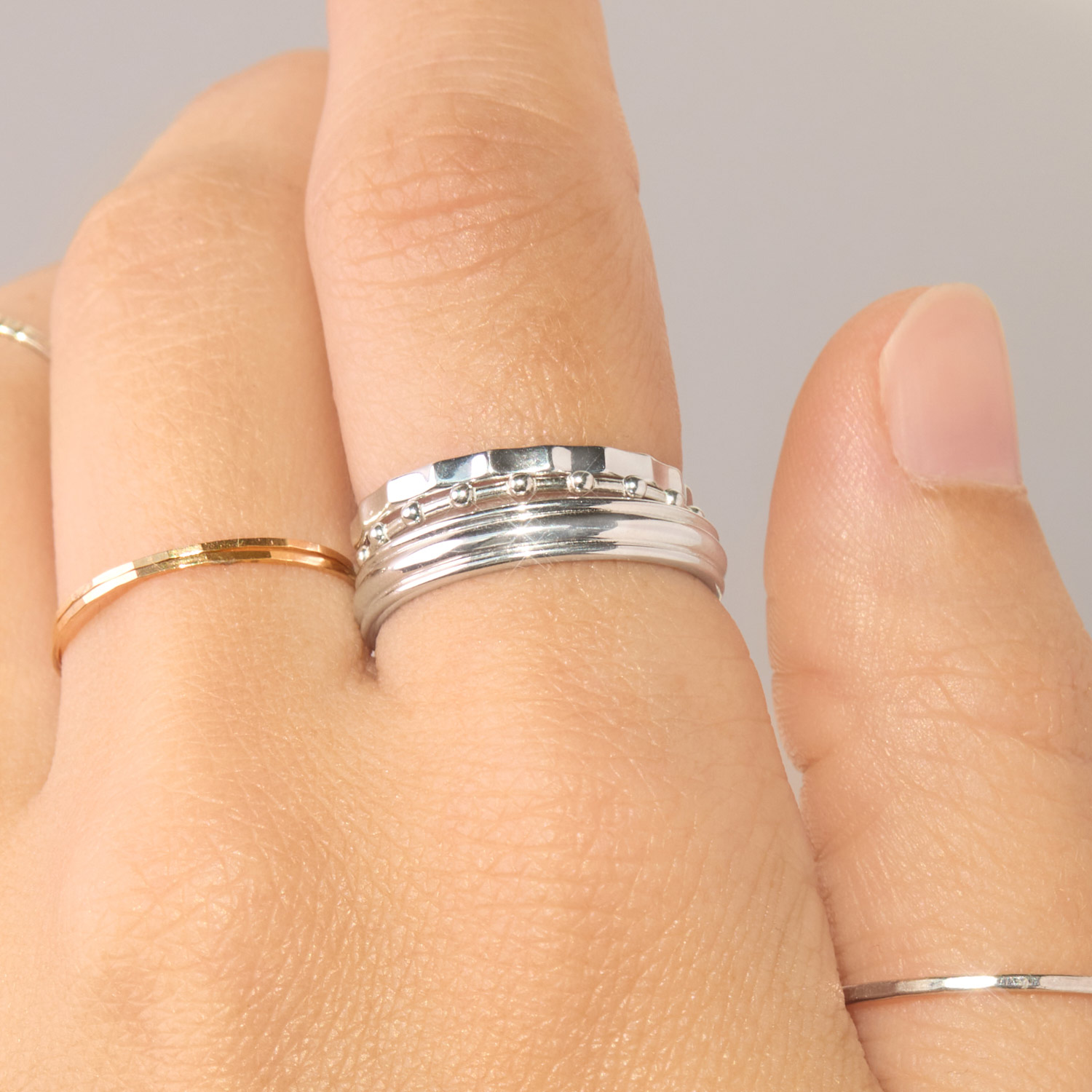 Fluted Silver Ring - Image 8