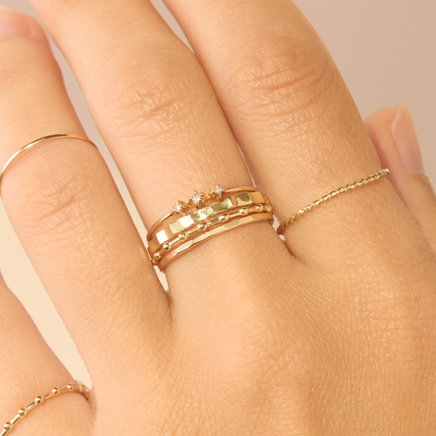 Poppy Seed Gold Ring - Image 5
