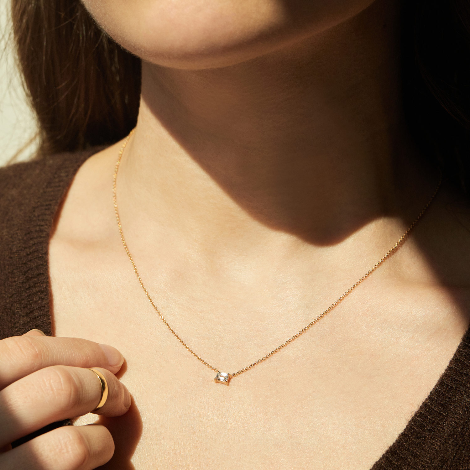 Hall of Mirrors Solitaire Necklace - Image 3