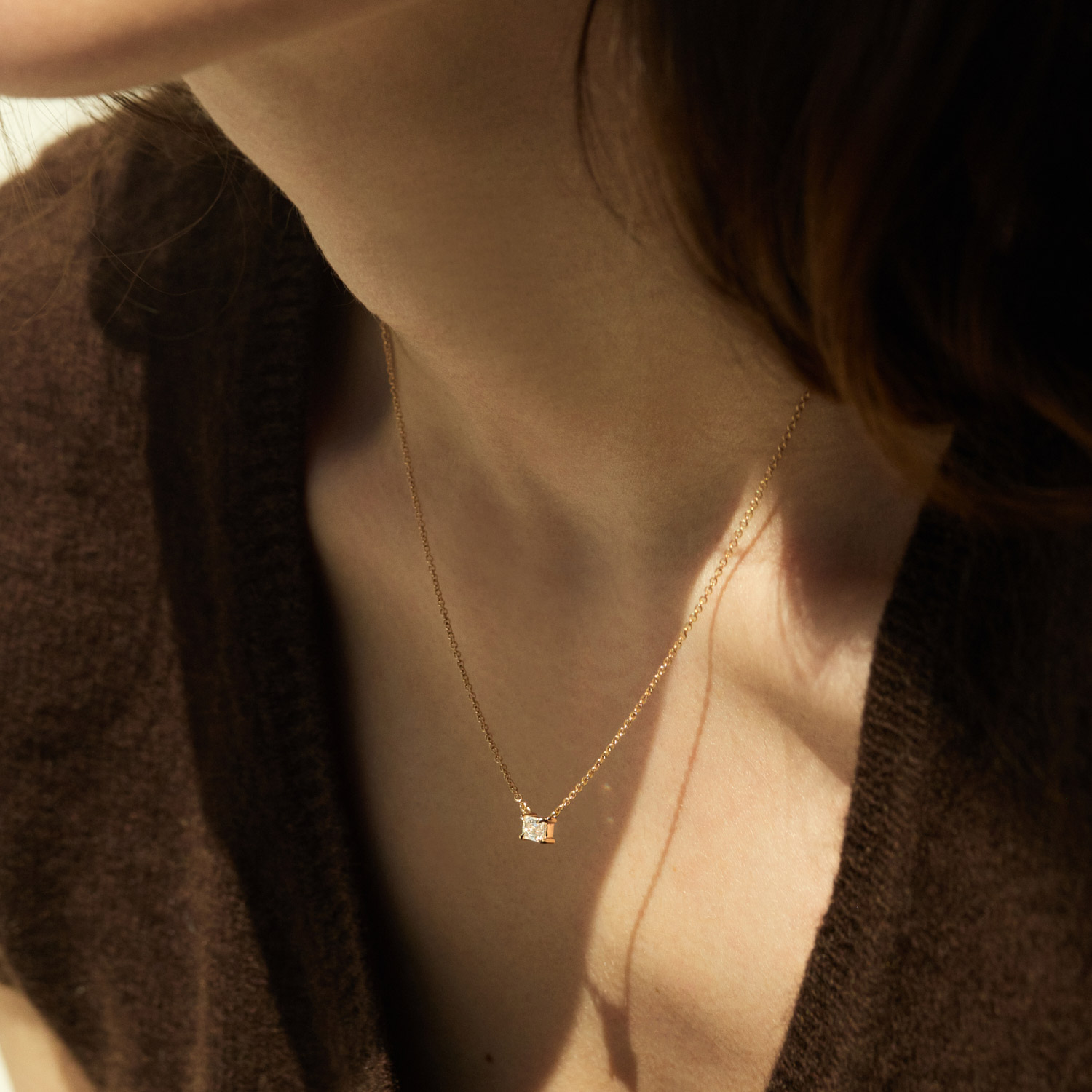 Hall of Mirrors Solitaire Necklace - Image 4