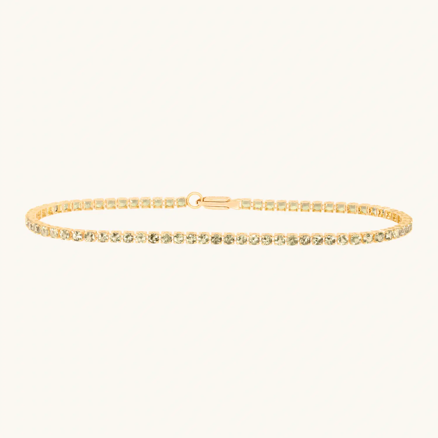 Alternative view of Harlequin Peridot Tennis Bracelet