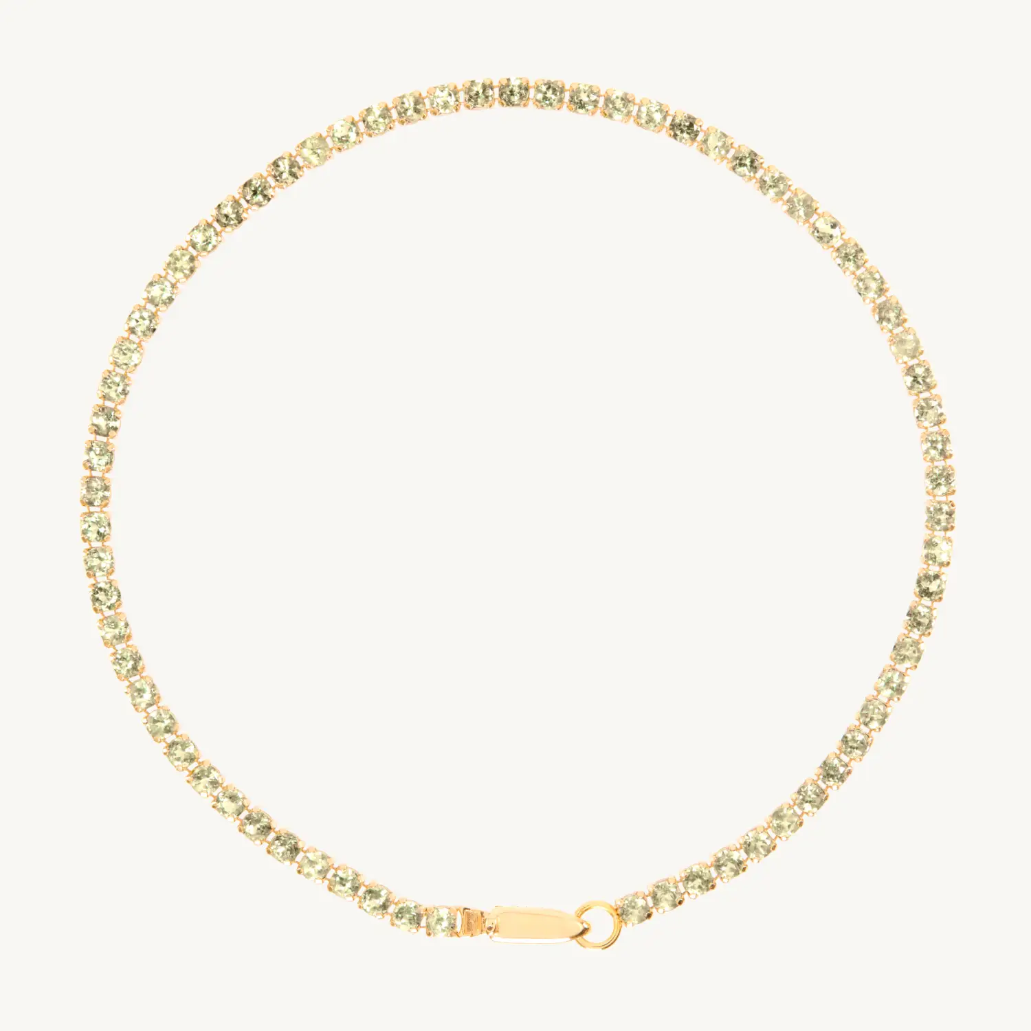 Harlequin Peridot Tennis Bracelet