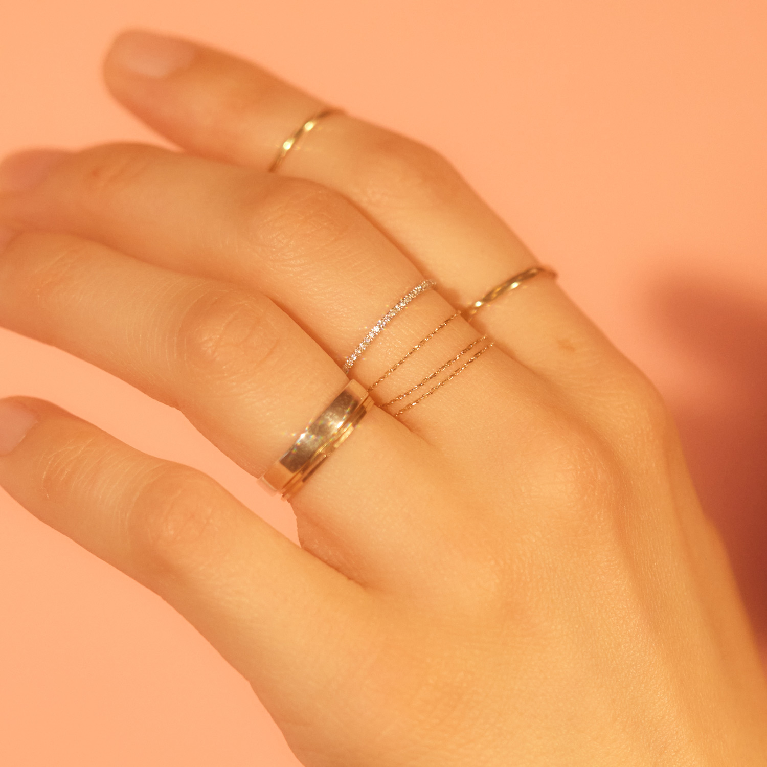 Hundred Summers Gold Chain Ring - Image 10