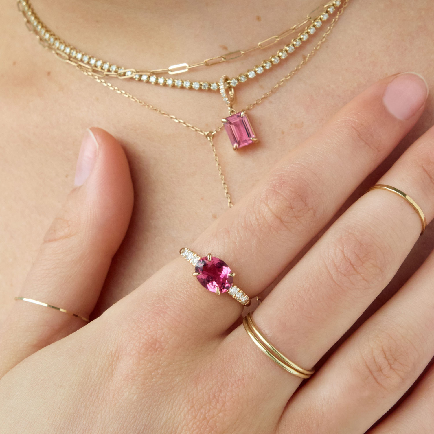 Italian Holiday Pink Tourmaline Supreme Charm - Image 5