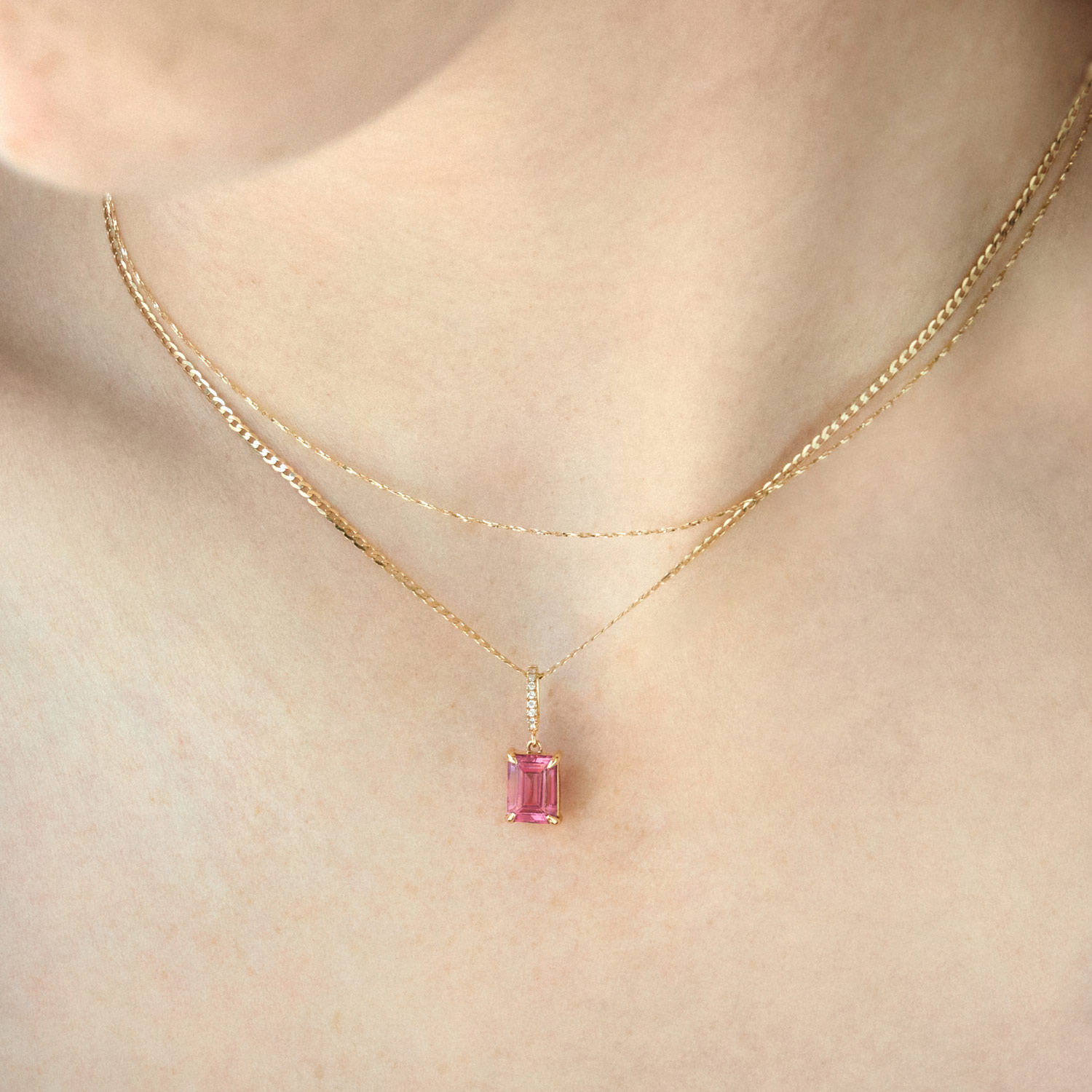 Alternative view of Italian Holiday Pink Tourmaline Supreme Charm