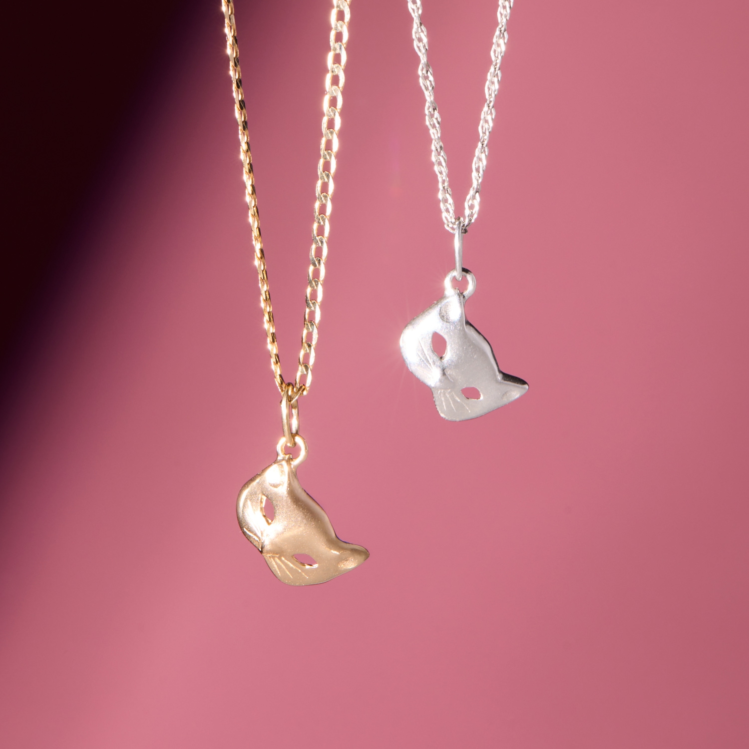 Kitten Mask Charm, Silver - Image 9