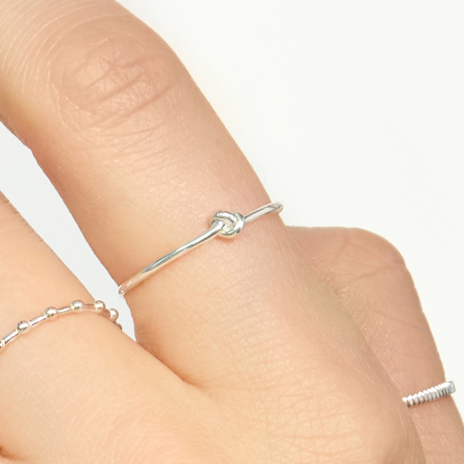 Poet's Knot Silver Ring - Image 4