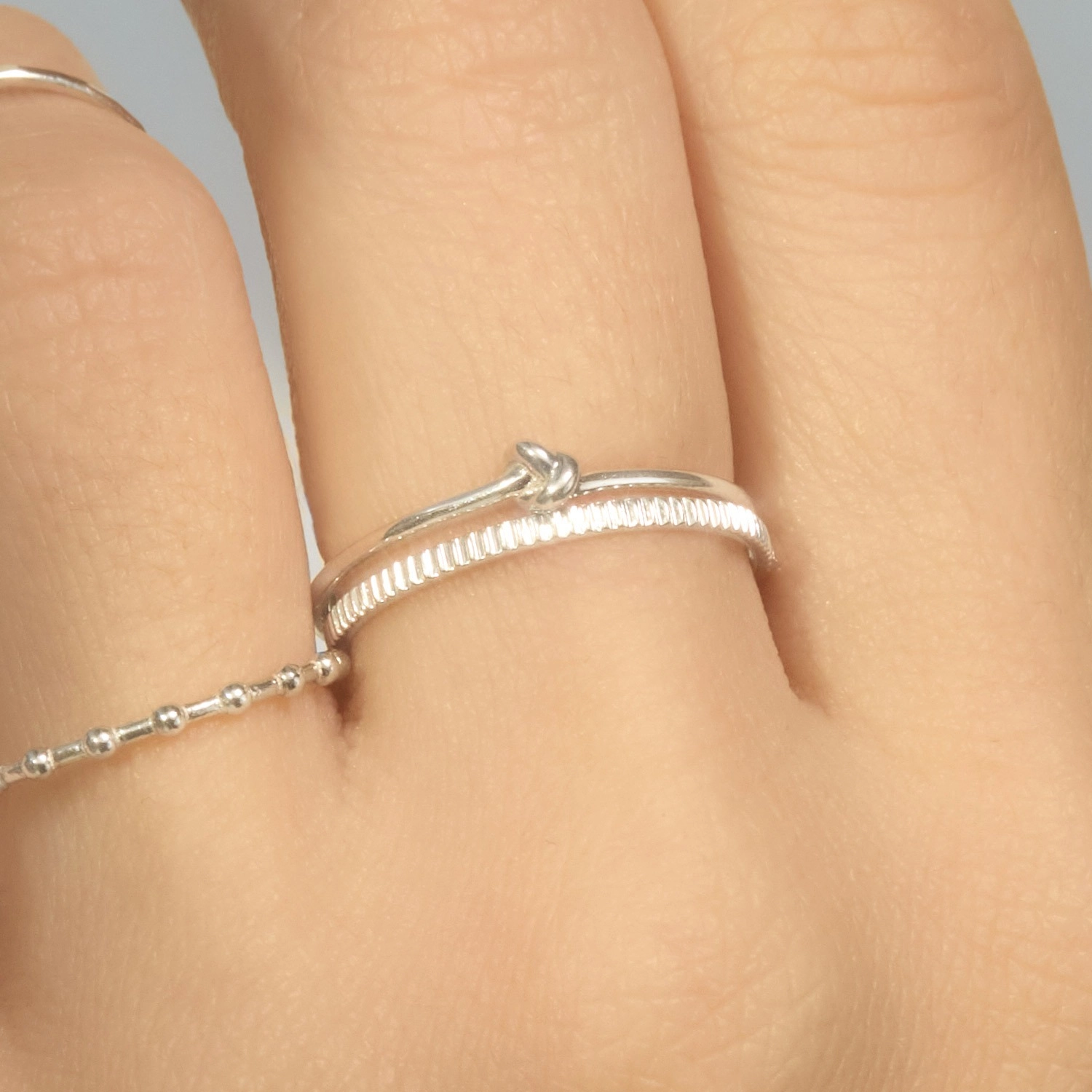 Poet's Knot Silver Ring - Image 6