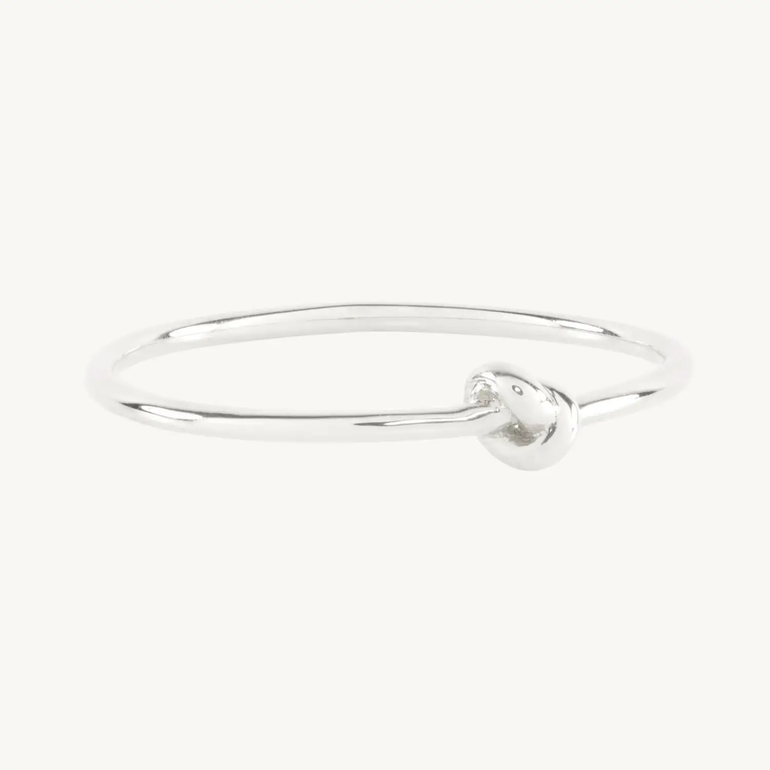 Alternative view of Poet's Knot Silver Ring