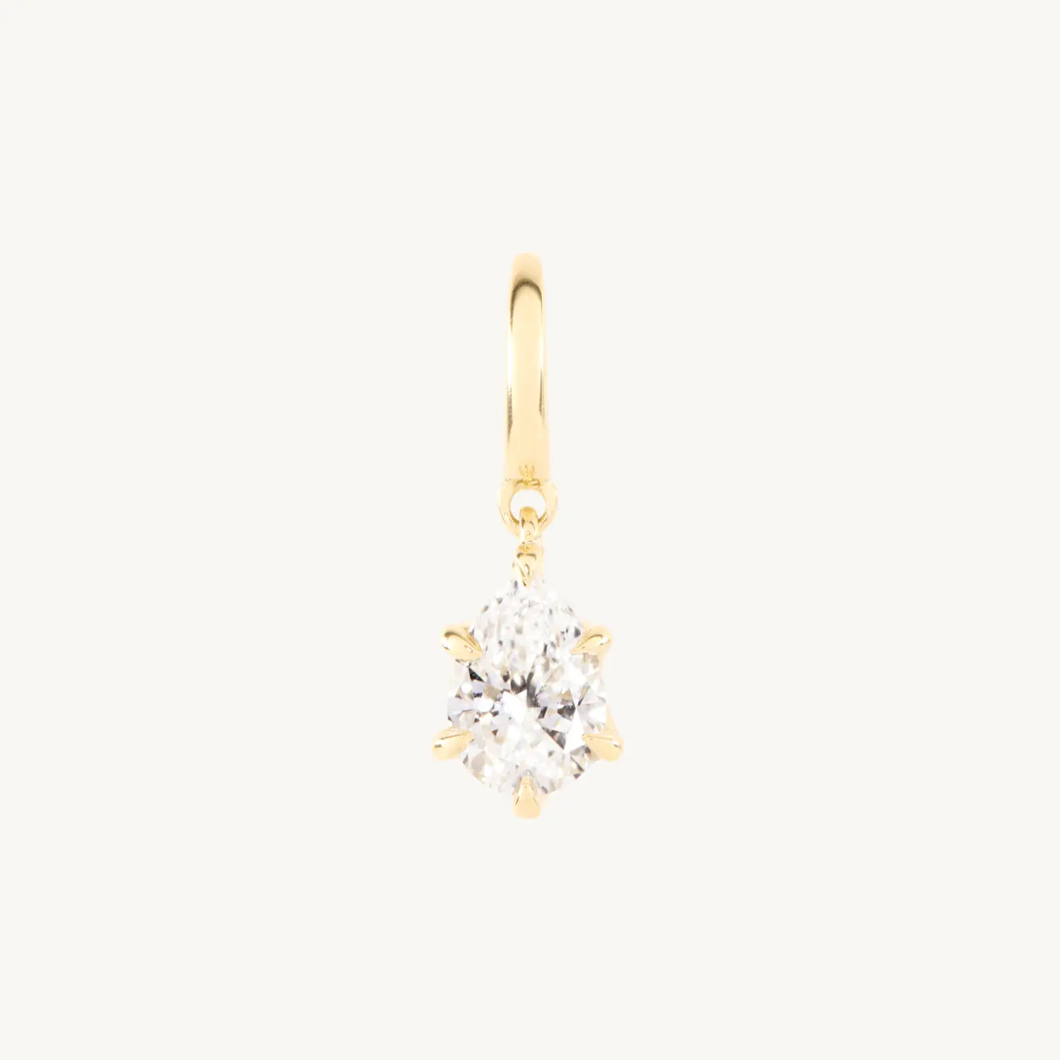 Cinema Lab-Grown Pear Cut Diamond Charm
