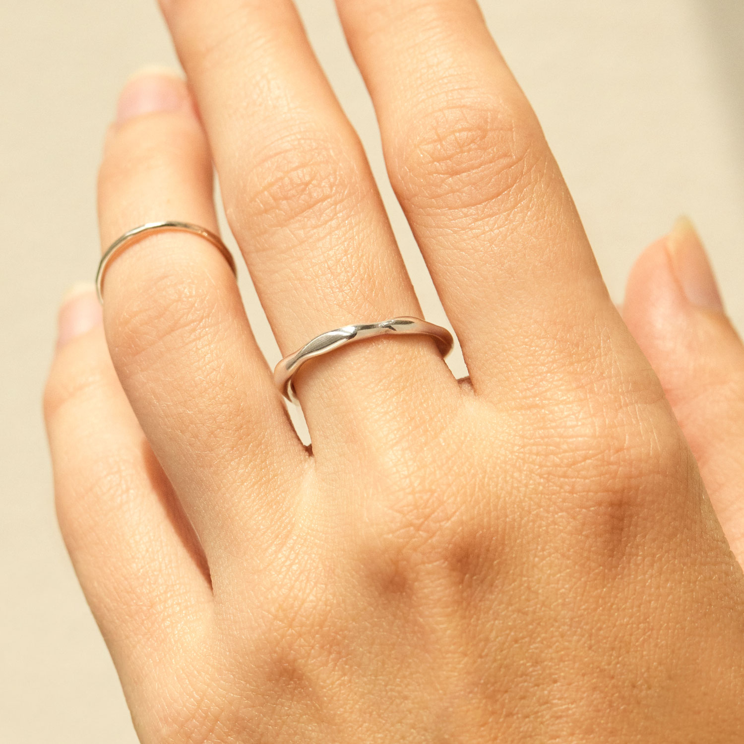 Alternative view of Grand Sylvie Silver Ring Set