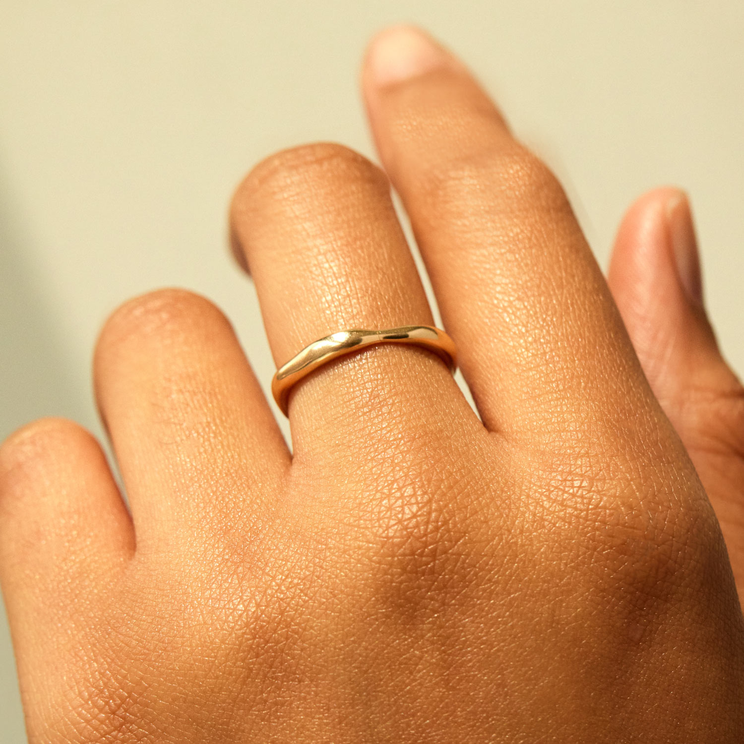 Alternative view of Grand Painter's Gold Stacking Ring
