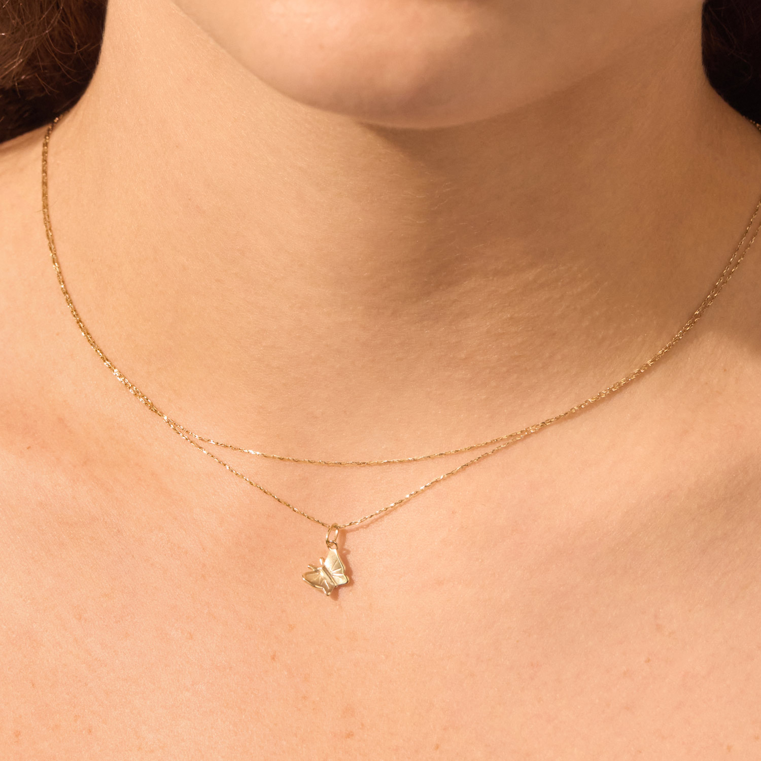Alternative view of Little Butterfly Gold Charm