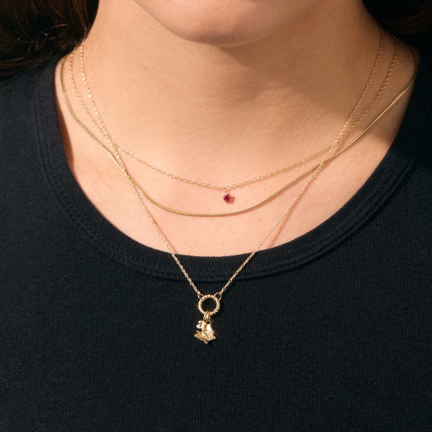 Little Butterfly Gold Charm - Image 6