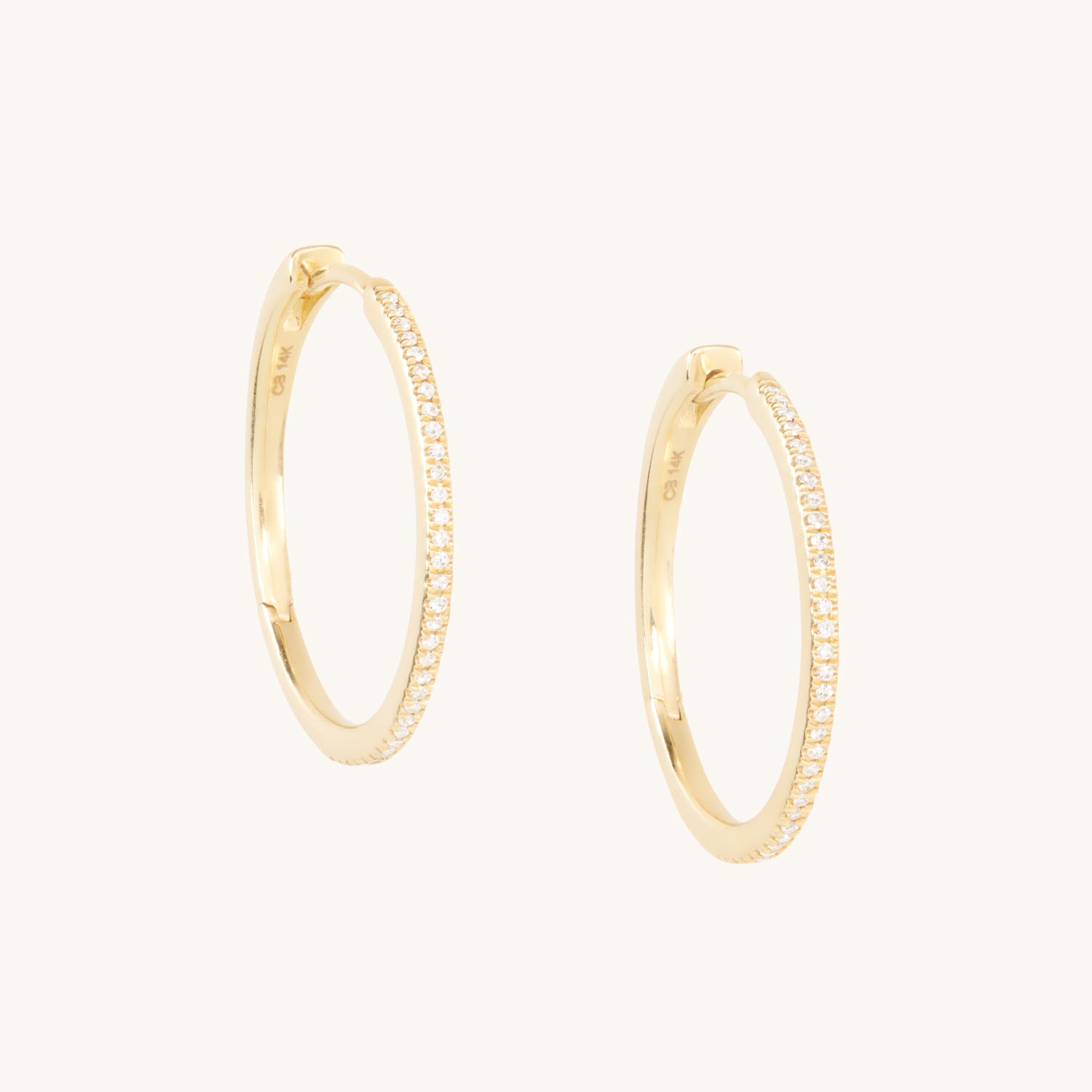 Fairy Light Diamond Hoops, Grand (pair)