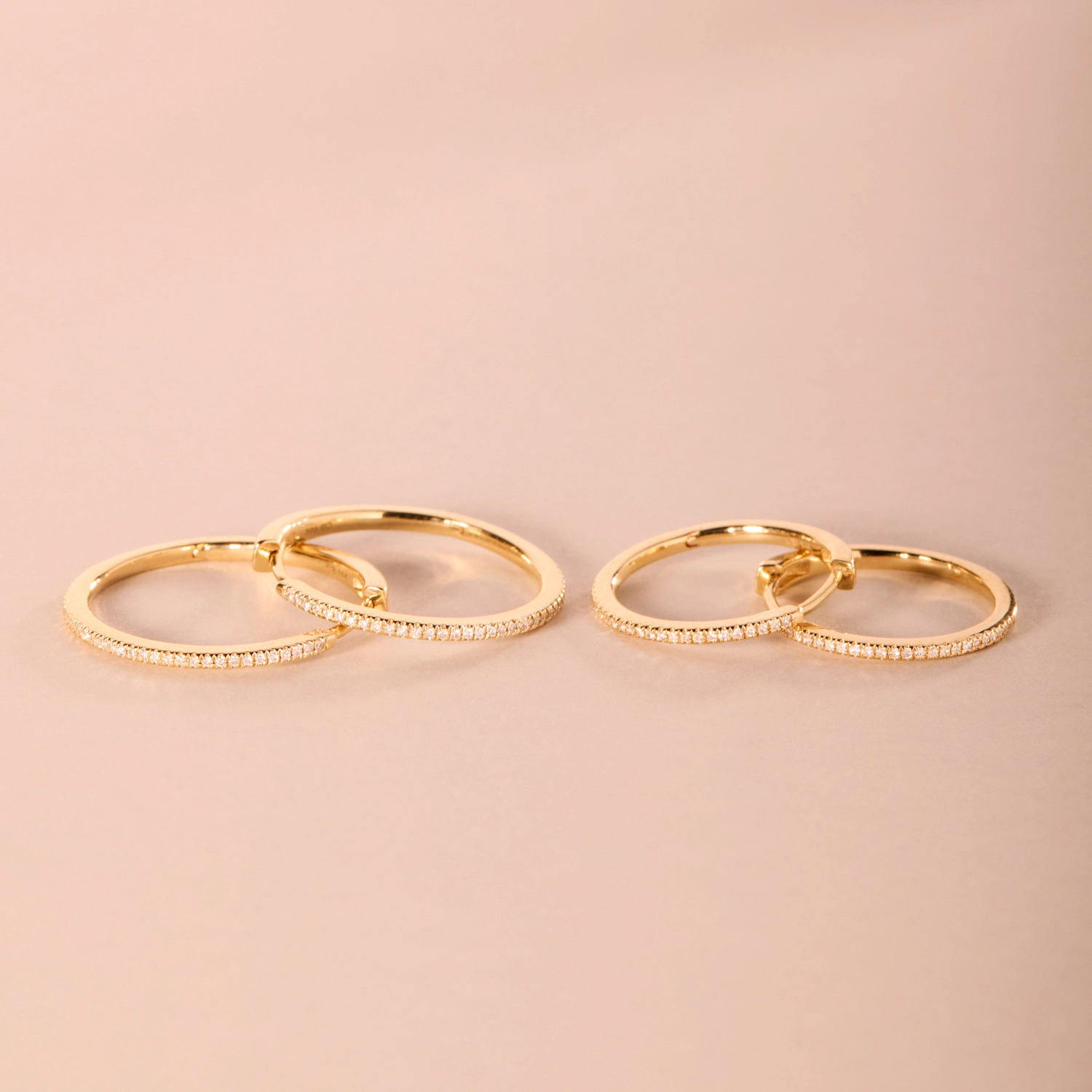 Fairy Light Diamond Hoops, Grand (pair) - Image 8