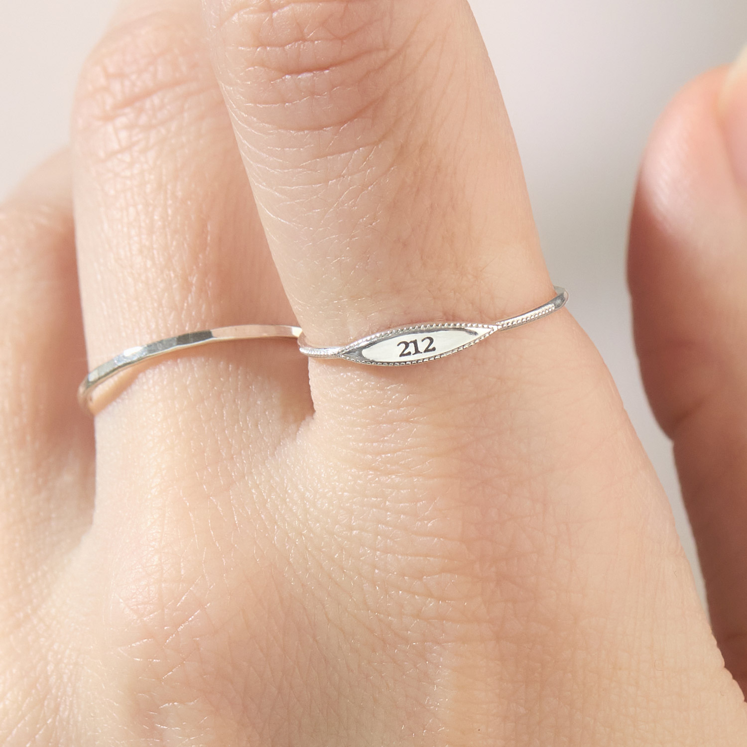 City Moon Silver Signet Ring - Image 3