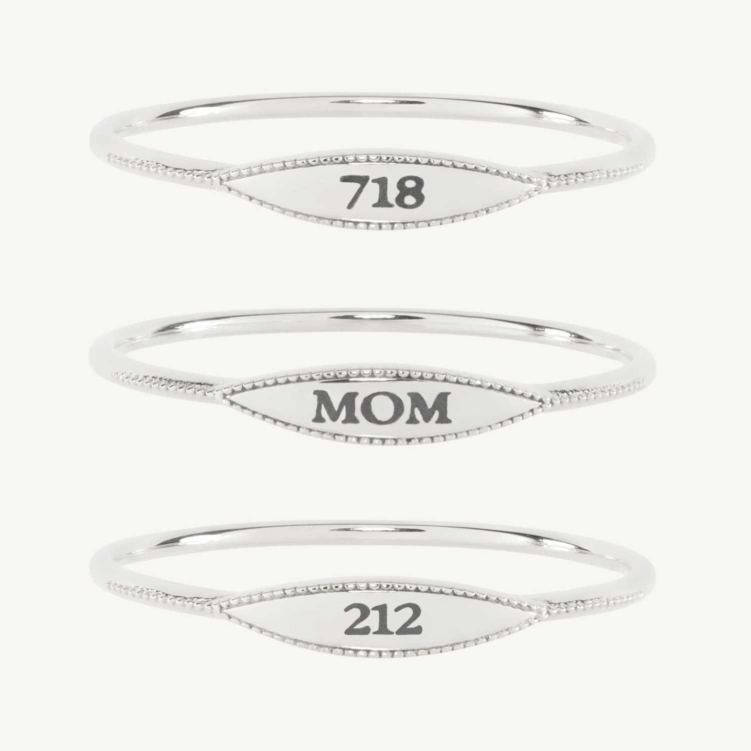 City Moon Silver Signet Ring - Image 7
