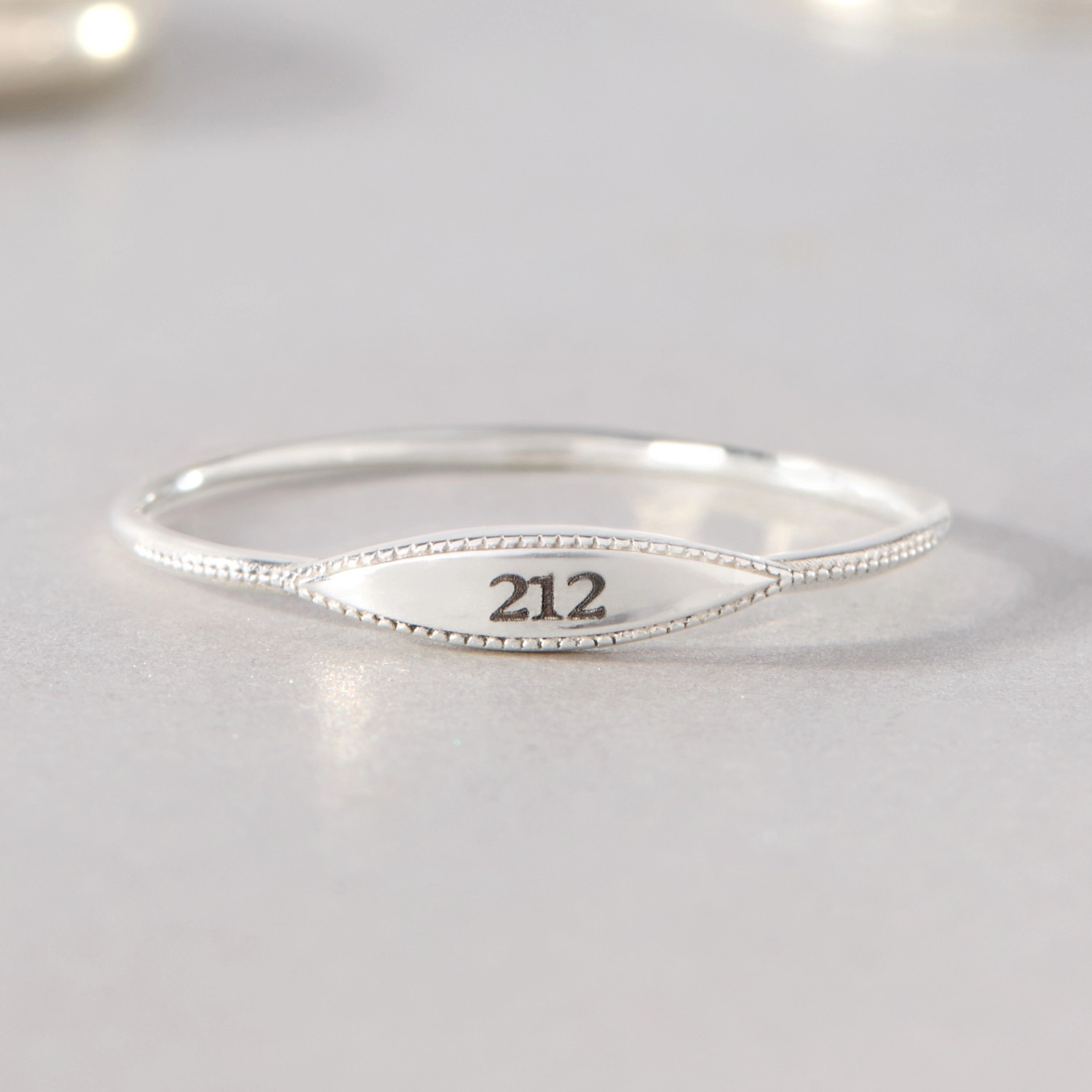 City Moon Silver Signet Ring - Image 4
