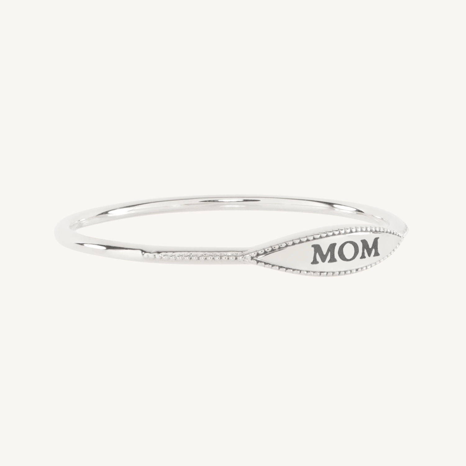 City Moon Silver Signet Ring - Image 8