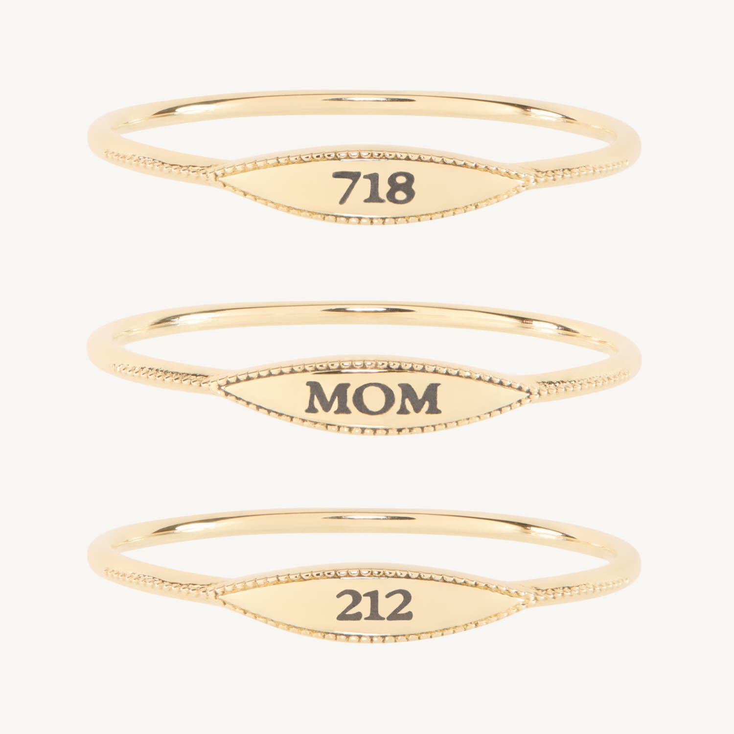 City Moon Gold Signet Ring