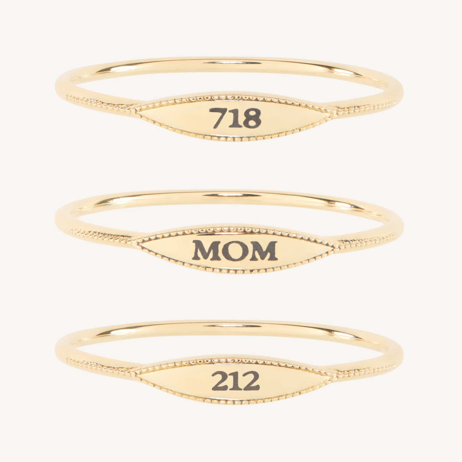 City Moon Gold Signet Ring - Image 7