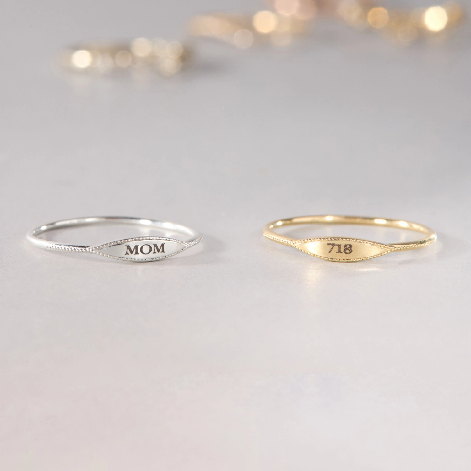 City Moon Silver Signet Ring - Image 6