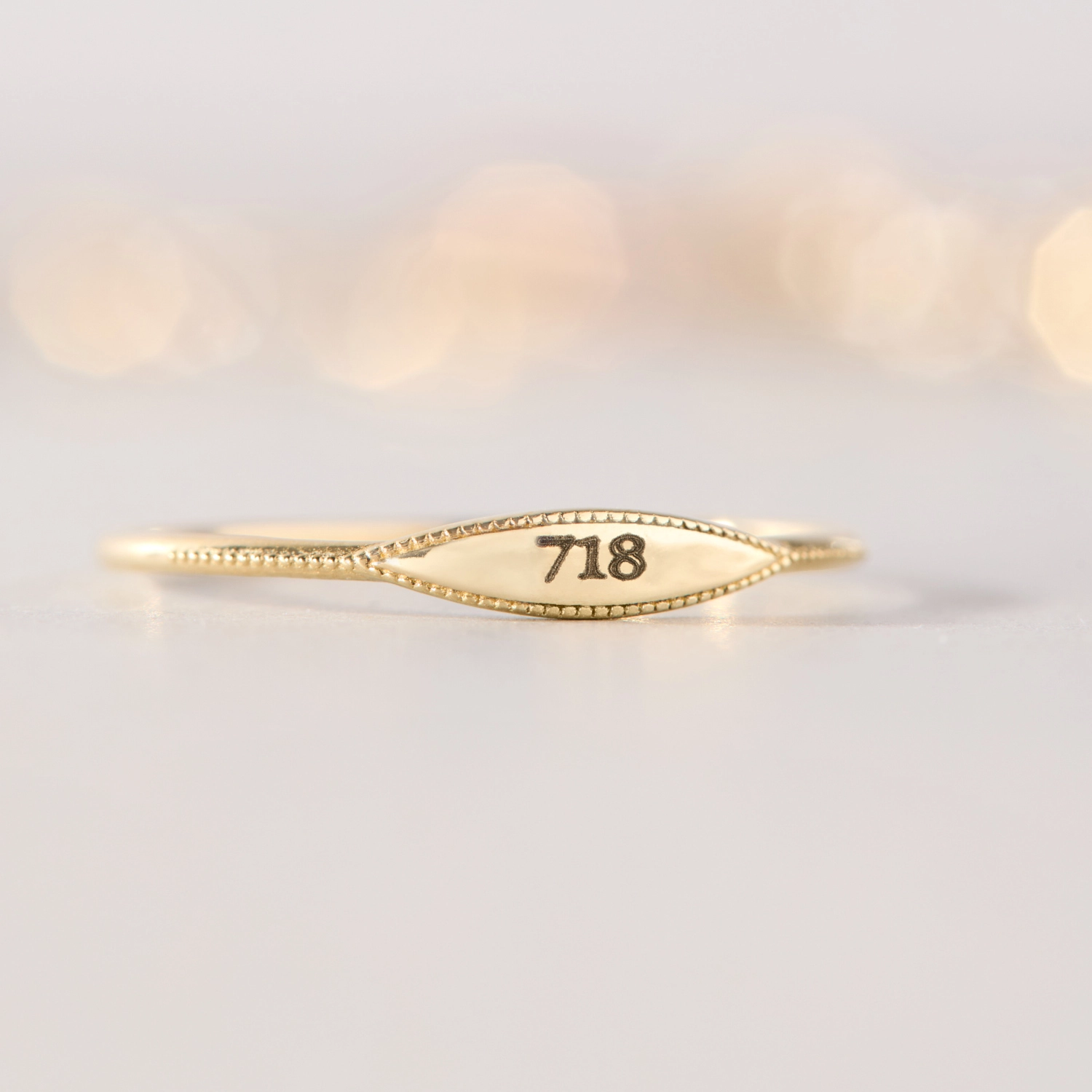 City Moon Gold Signet Ring - Image 4