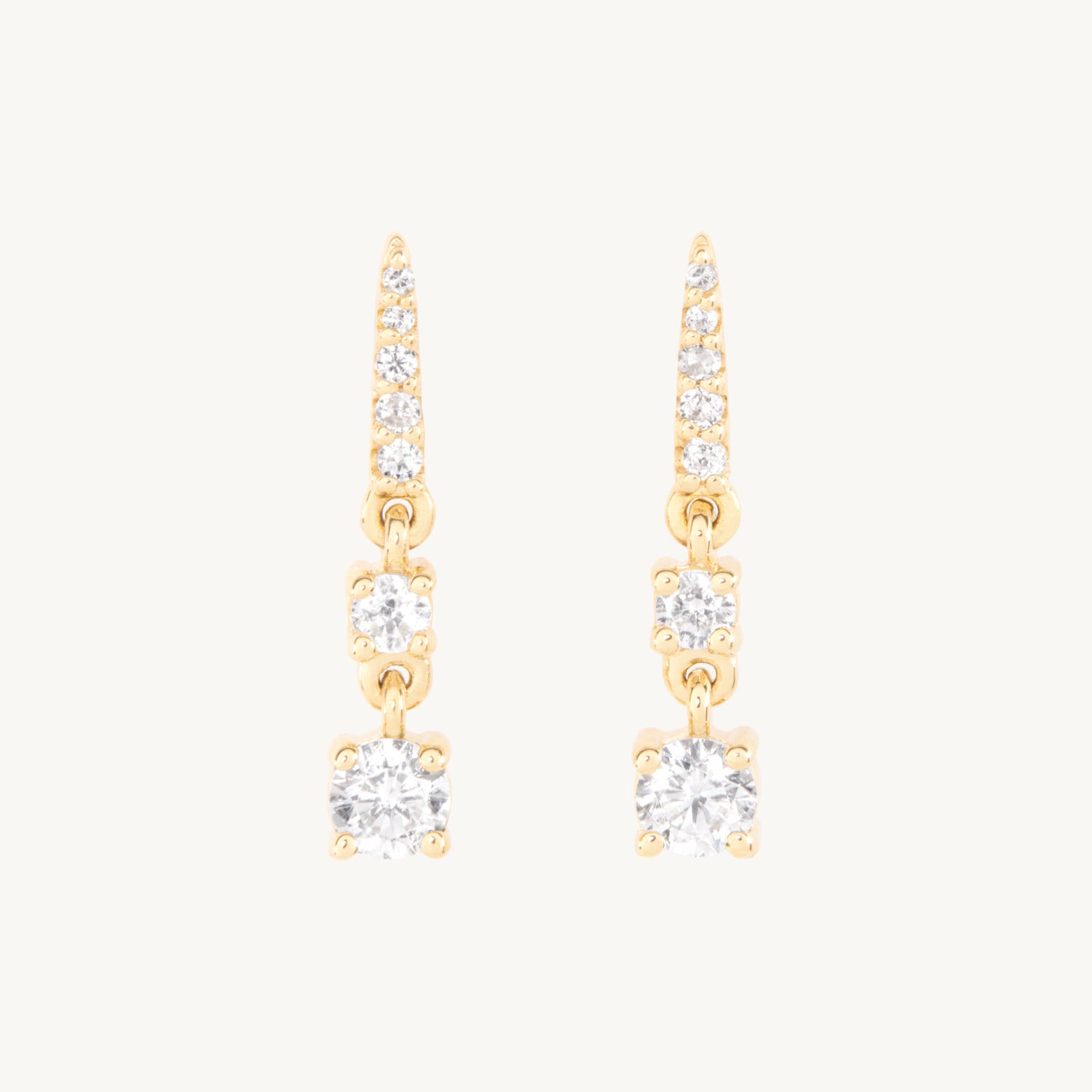 Angel Hair Pavé Diamond Drop Earring (single)