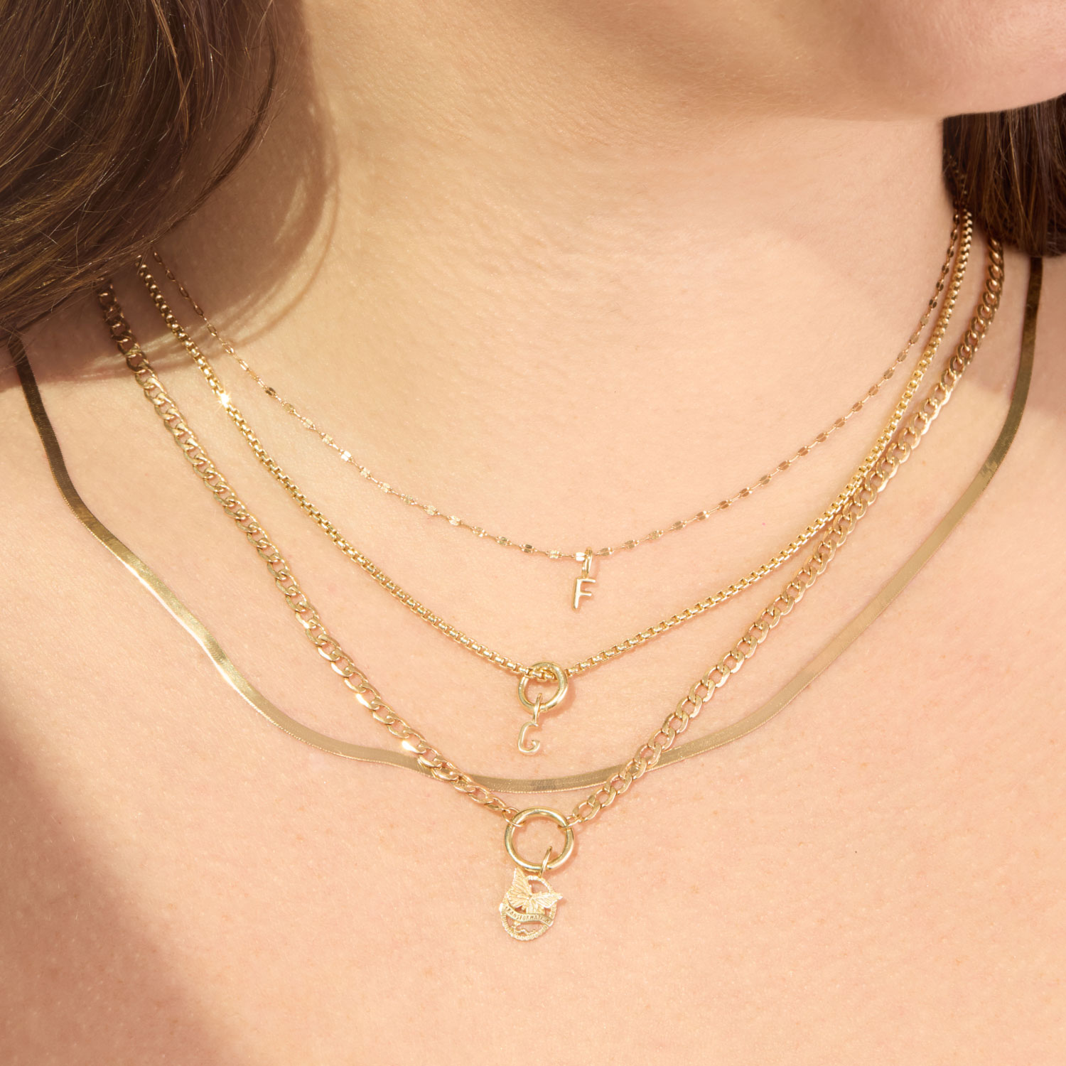 Pasta Letter Gold Charm - Image 5