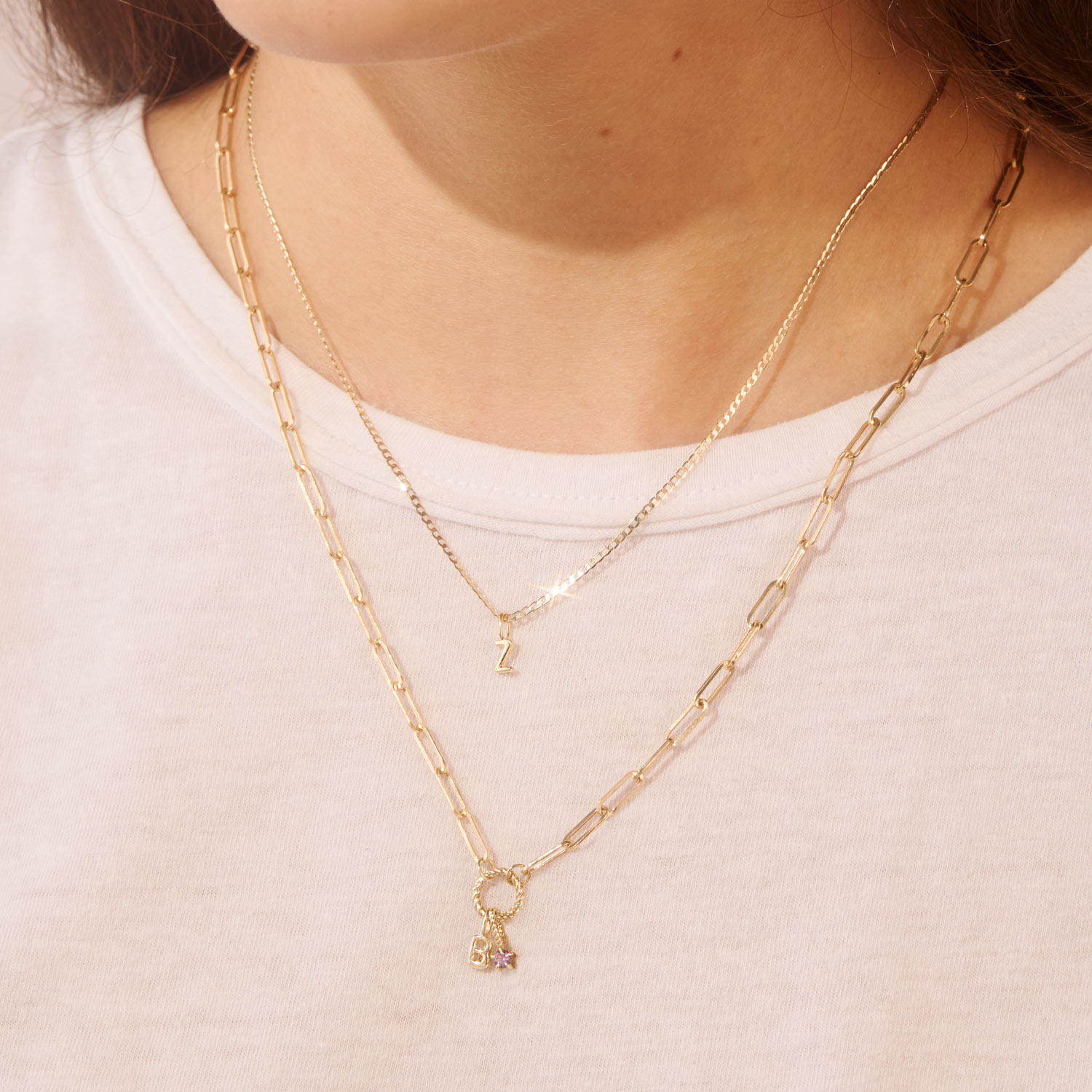 Pasta Letter Gold Charm - Image 3