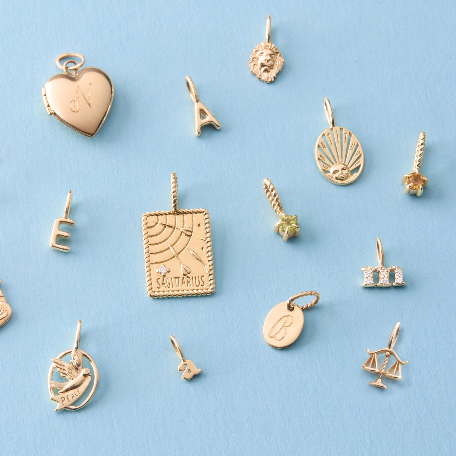 Pasta Letter Gold Charm - Image 14