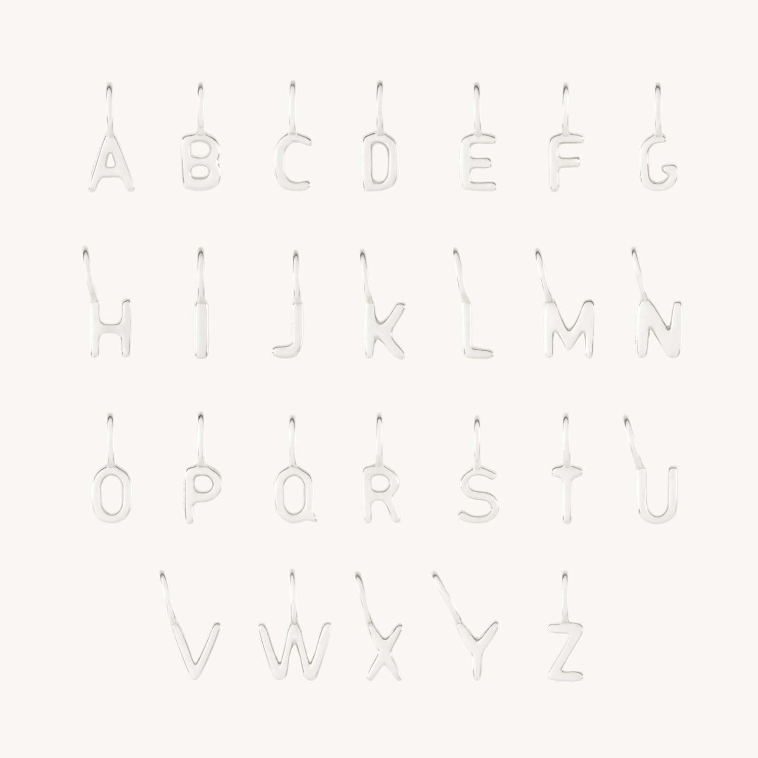 Pasta Letter Silver Charm - Image 14