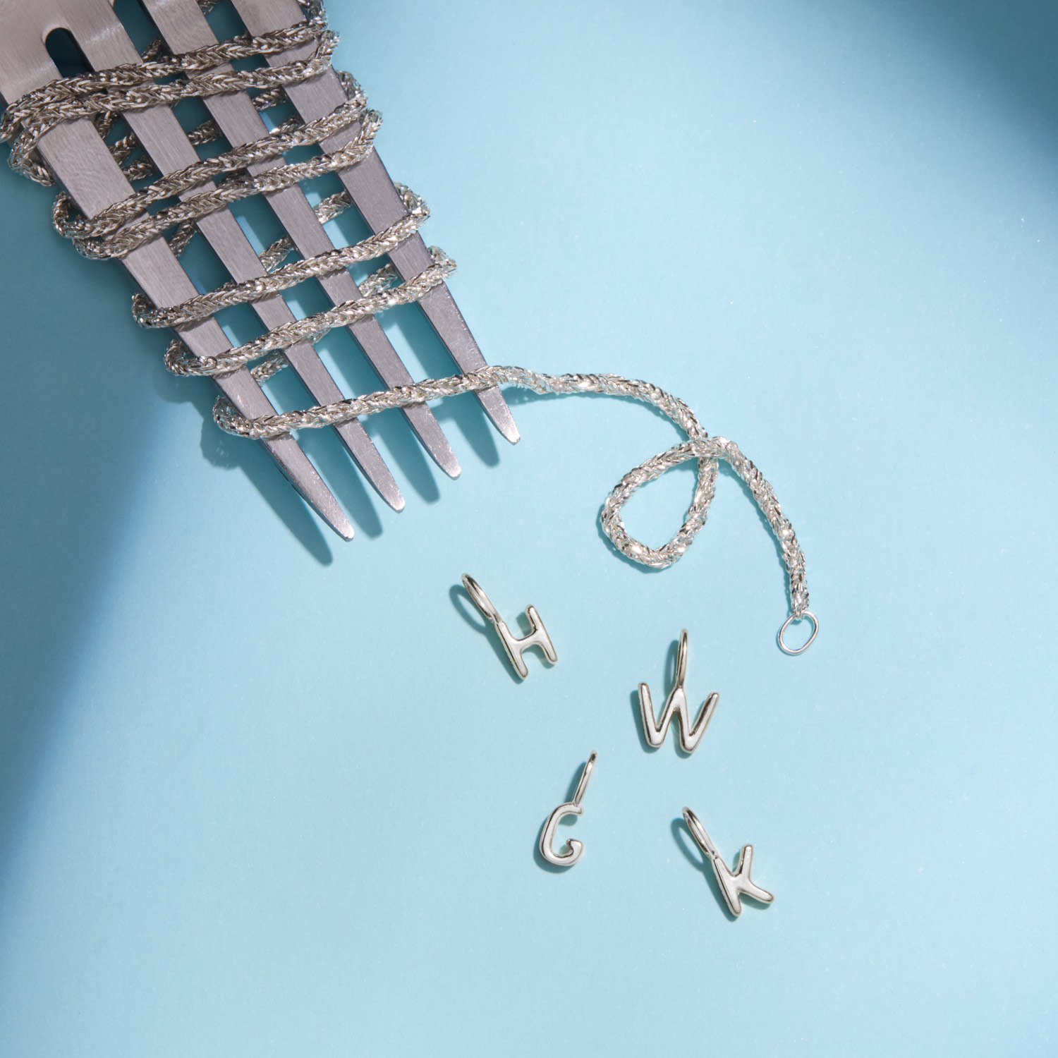 Pasta Letter Silver Charm - Image 11