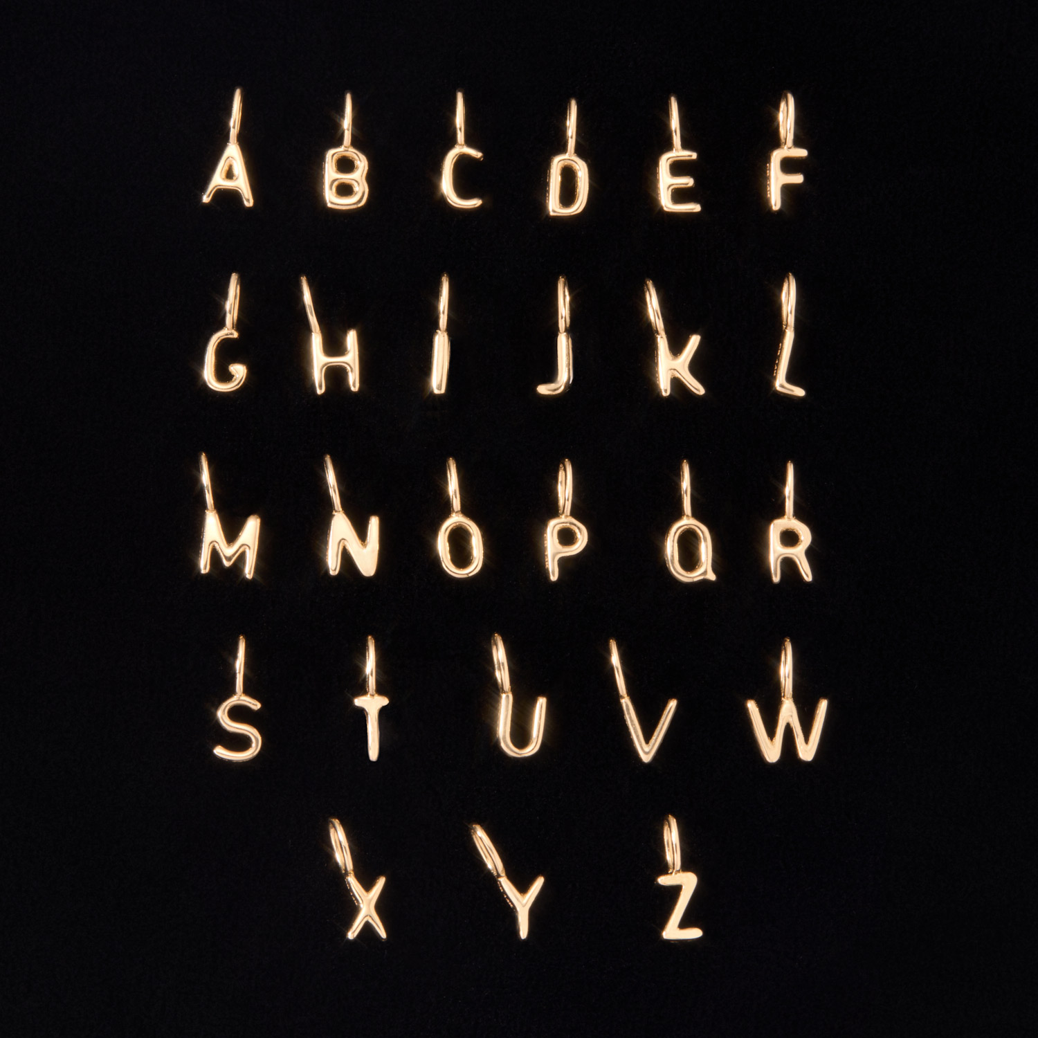 Pasta Letter Gold Charm - Image 12