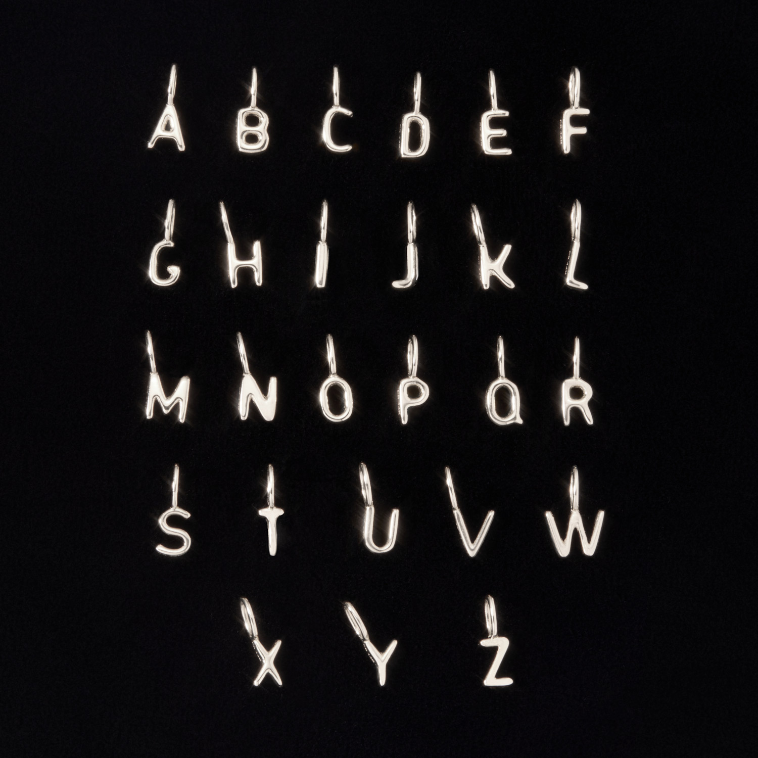 Pasta Letter Silver Charm - Image 9