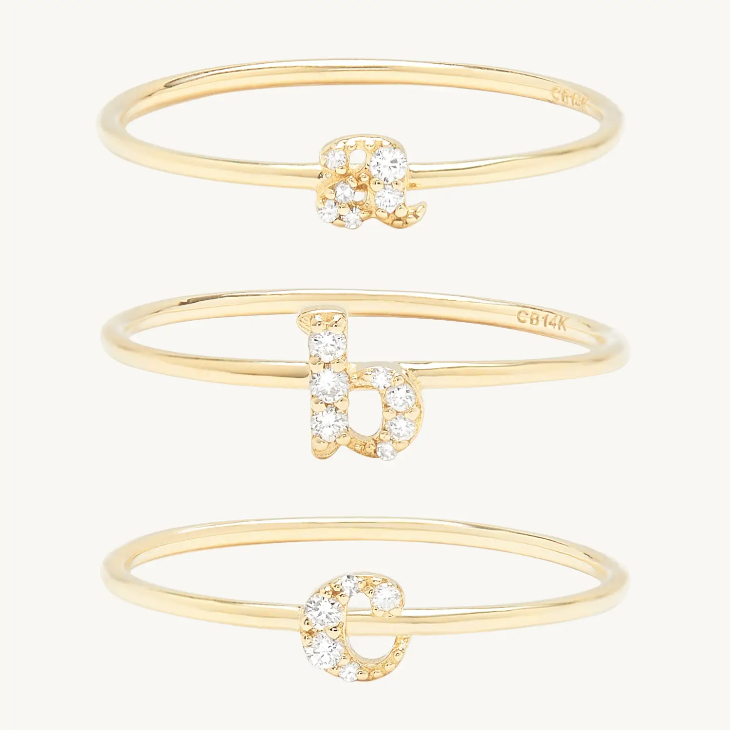 Diamond Tiniest Alphabet Ring