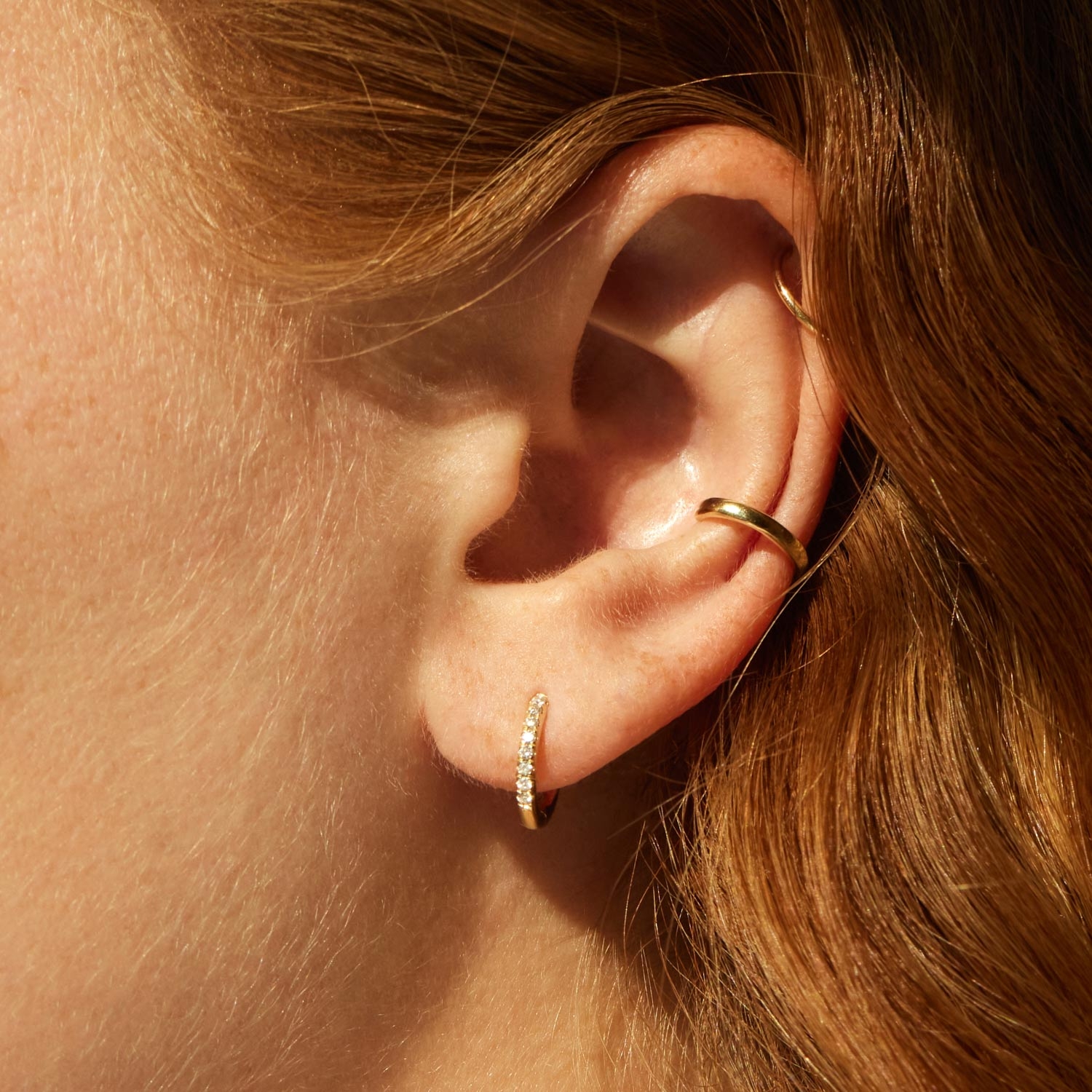 Alternative view of Fairy Light Supreme Diamond Hoop (single)