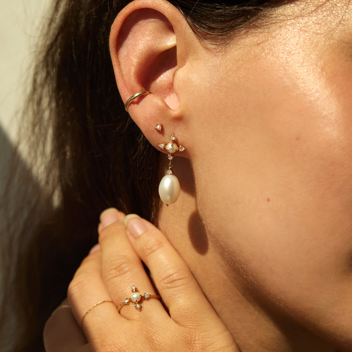 Pearl Moonflower Earrings (Pair) - Image 6