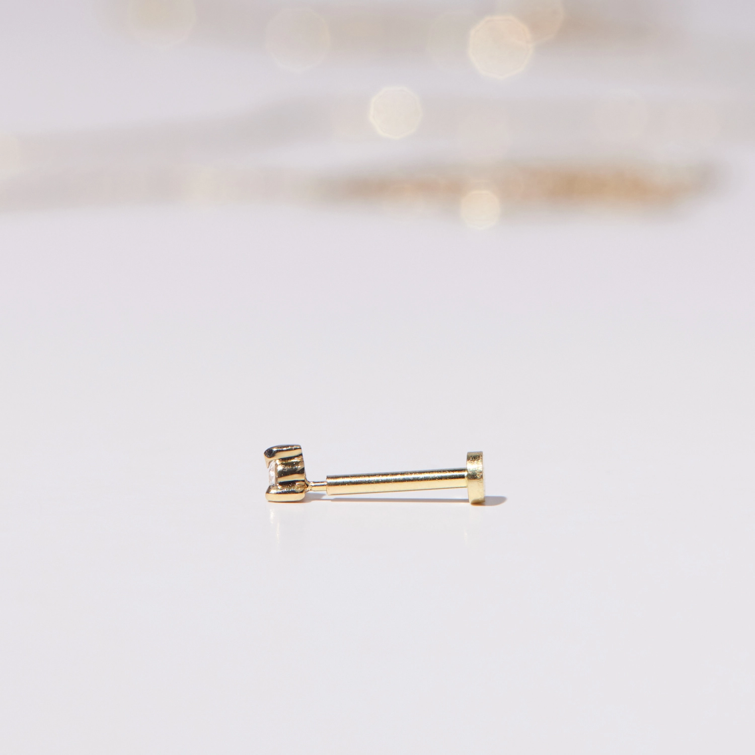 Flat Back Petite Angel Hair Stud (single) - Image 9
