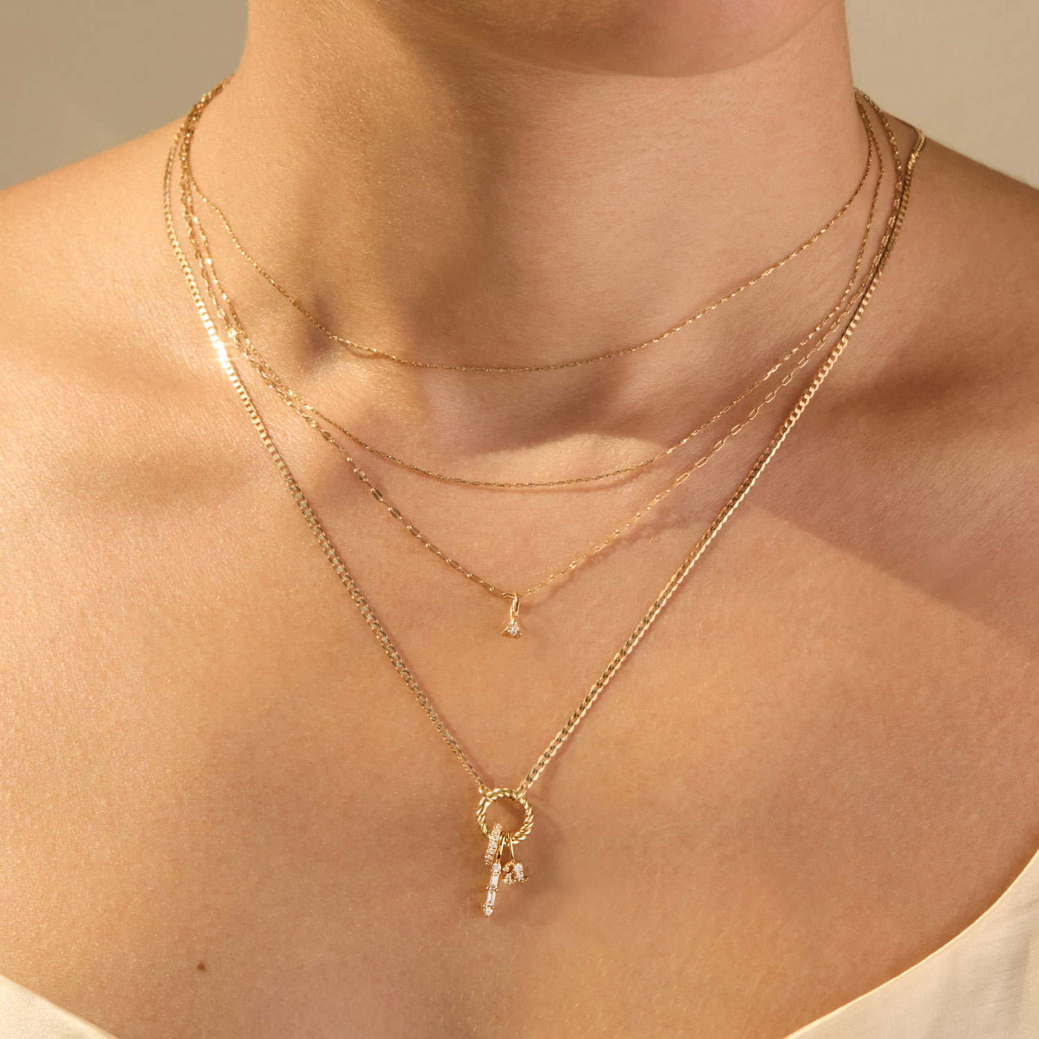 Pointelle Diamond Baguette Charm - Image 7